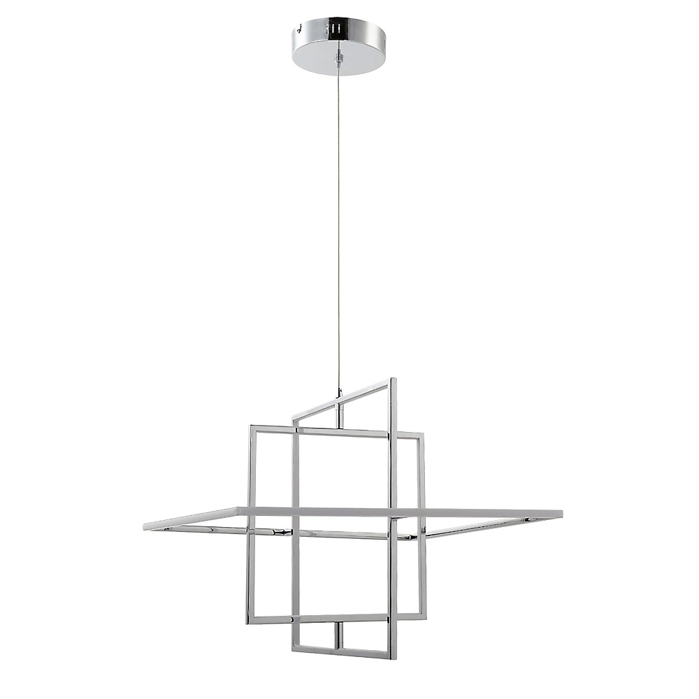 (DL) Pendul Sersimo Kolman, LED, 1700lm, 30W, 156cm, argintiu cromat - Image 3