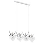 (DL) Pendul Sersimo Heliza, soclu E14, 4x40W, 90cm, argintiu