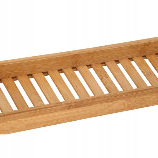 Raft cu tava pentru cada din bambus natural Sersimo 1022, fixa, 70x15cm - Image 11