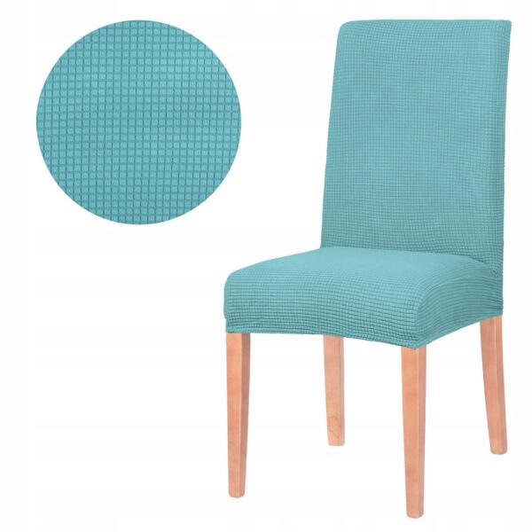 Univerzális székhuzat, univerzális méret, poliészter és spandex, 45 cm x 60 cm, világoskék - Image 2