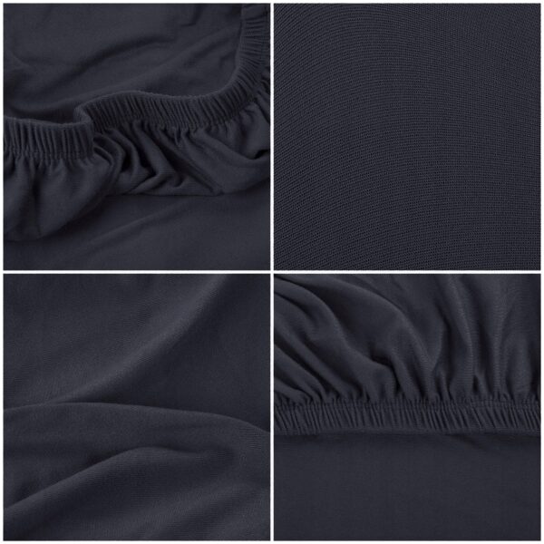 Set 4 huse universale pentru scaun, marime universala, poliester si spandex, 45 cm x 60 cm, bleumarin inchis - Image 3