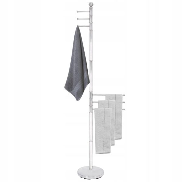 Suport cuier Sersimo pentru prosoape sau haine cu 6 brate, inaltime 176cm, cromat - Image 2