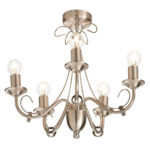 Candelabru Sersimo Ynus, tip soclu E14, 5x60W, aramiu