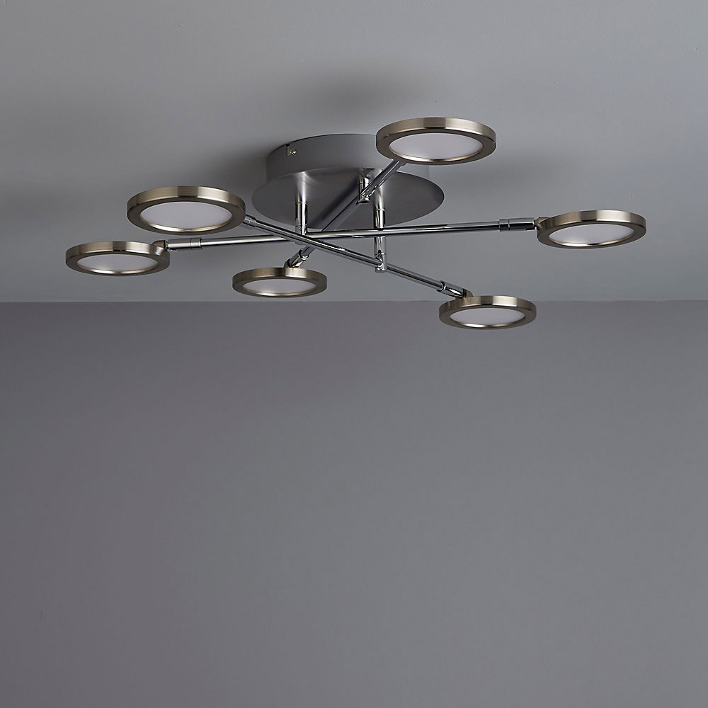 Plafoniera Sersimo Ekvium, LED, 75W, 2100lm, 60cm, cromata - Image 3