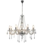 (DL) Pendul Sersimo Garmuz, soclu E14, 8x40W, 206cm, argintiu