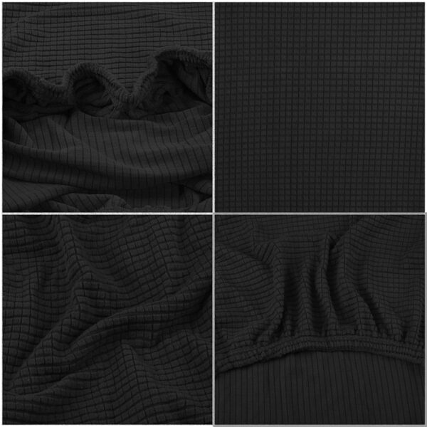 Univerzális székhuzat, univerzális méret, poliészter és spandex, 45 cm x 60 cm, fekete - Image 2
