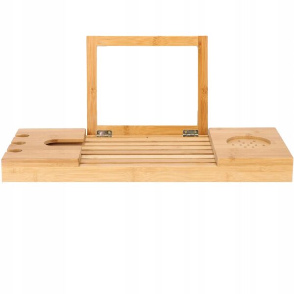 Sersimo 1023 natúr bambusz kádtálca polc, kihúzható, 50-93x15cm - Image 13