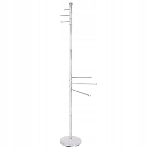 Suport cuier Sersimo pentru prosoape sau haine cu 6 brate, inaltime 176cm, cromat - Image 3