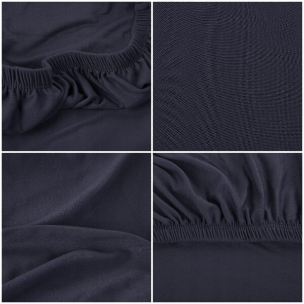 Set 4 huse universale pentru scaun, marime universala, poliester si spandex, 45 cm x 60 cm, bleumarin intens - Image 5