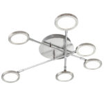 Plafoniera Sersimo Ekvium, LED, 75W, 2100lm, 60cm, cromata