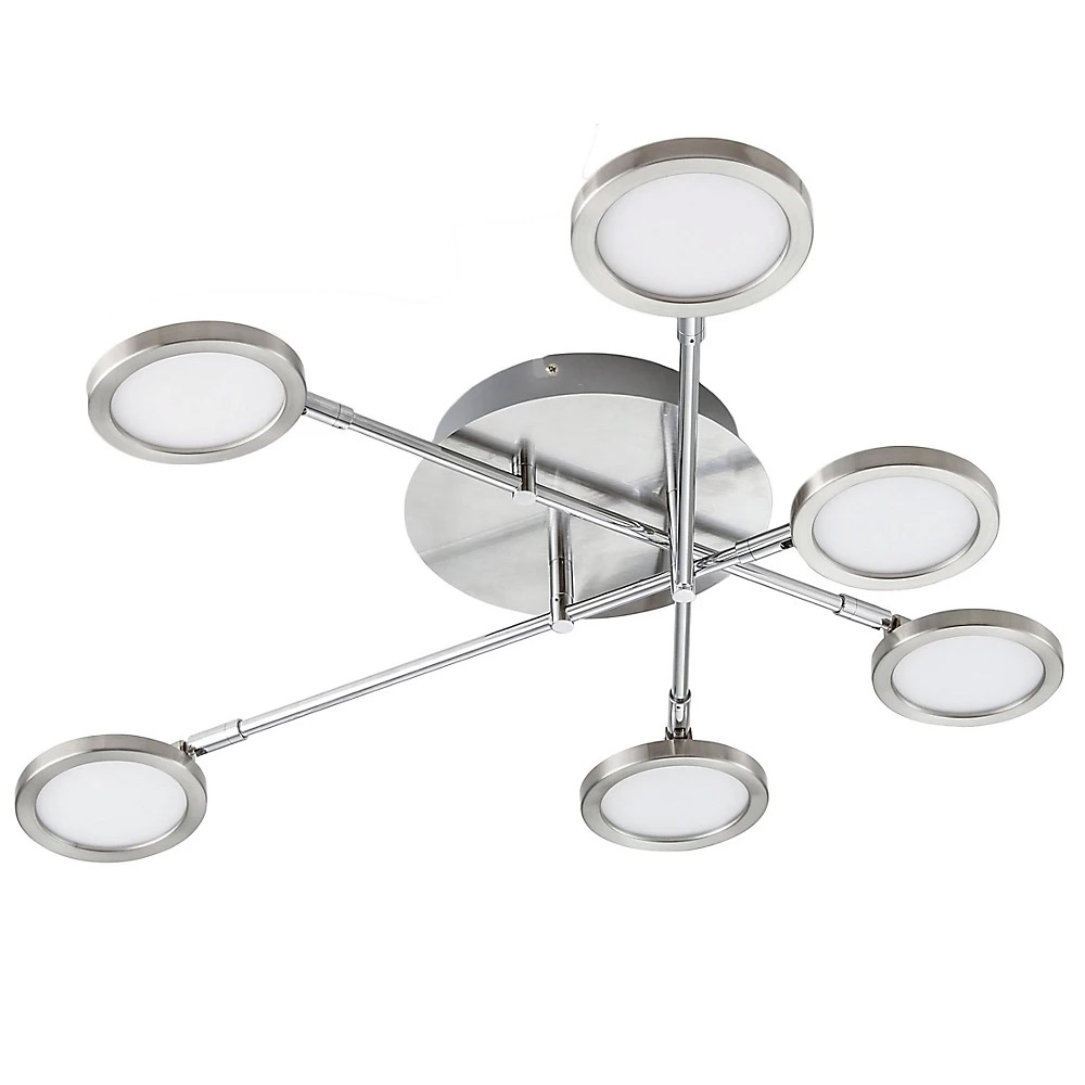 Plafoniera Sersimo Ekvium, LED, 75W, 2100lm, 60cm, cromata - Image 5