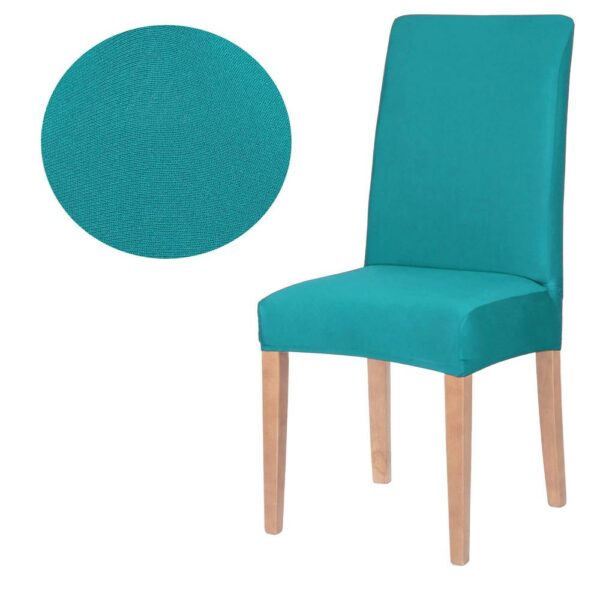 Univerzális székhuzat, egy méret mindenkinek, poliészter és spandex, 45 cm x 60 cm, sötétkék - Image 6