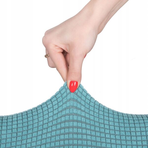 Univerzális székhuzat, univerzális méret, poliészter és spandex, 45 cm x 60 cm, világoskék - Image 7