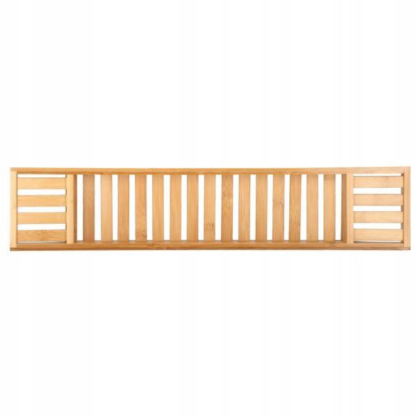 Raft cu tava pentru cada din bambus natural Sersimo 1022, fixa, 70x15cm - Image 7