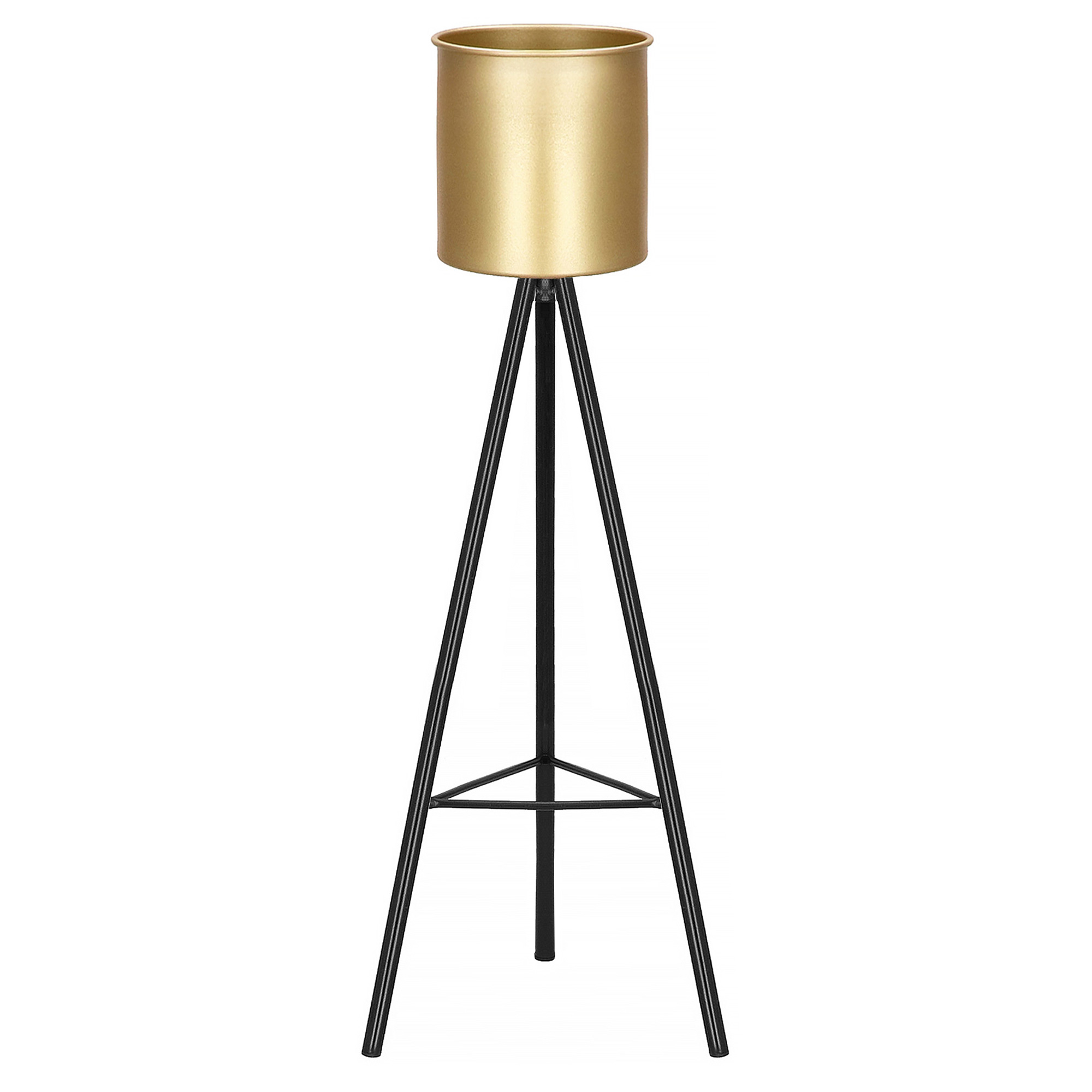 (DL) Suport ghiveci metalic negru auriu cu suport trepied, inaltime 46cm - Image 9