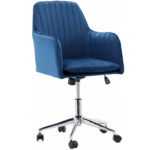 (DL) Ergonomikus irodai szék Sersimo Manila, velúr, kék