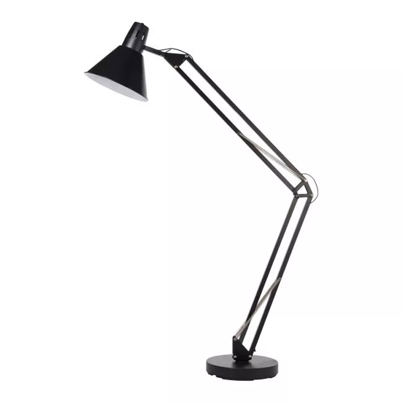 Lampadar Sersimo Harkles, din metal, 1x42W, soclu E27, 168cm, negru