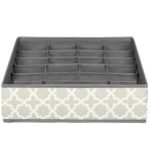 Szervező Sersimo fiók zoknihoz, 24 rekeszes, szürke bézs