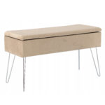 Fotoliu Sersimo Loft, tapitat cu velur, 30x40x75cm, bej