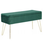 Fotoliu Sersimo Loft, tapitat cu velur, 30x40x75cm, verde