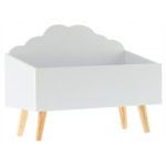 Dulapior lemn pentru copii pentru depozitare jucarii, 58x45cm, alb