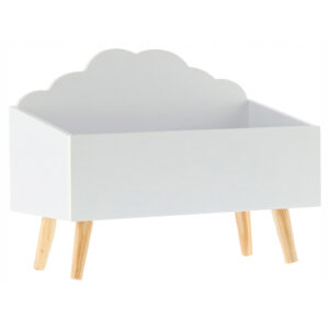 Dulapior lemn pentru copii pentru depozitare jucarii, 58x45cm, alb