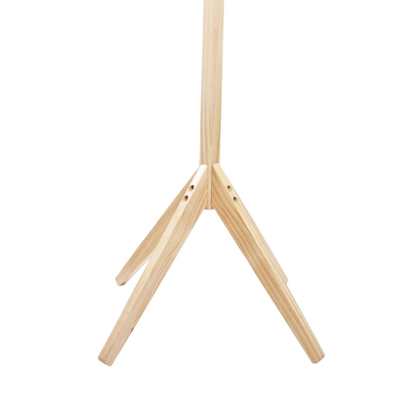 (DL) Cuier tip pom din lemn Sersimo, 8 agatatoare, 171cm, natur - Image 2