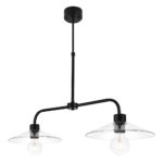 (DL) Pendul Sersimo Zanzibar, soclu E27, 2x28W, 73cm, negru