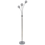 Lampadar Sersimo Phadras, din metal cromat, 3x40W, soclu G9, 172cm, argintiu