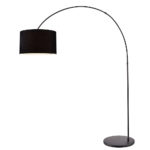Lampadar Sersimo Alkaran, din metal, 1x42W, soclu E27, 220cm, negru
