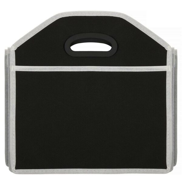 Organizator dulap Sersimo tip lada, 3 compartimente, textil, negru - Image 4