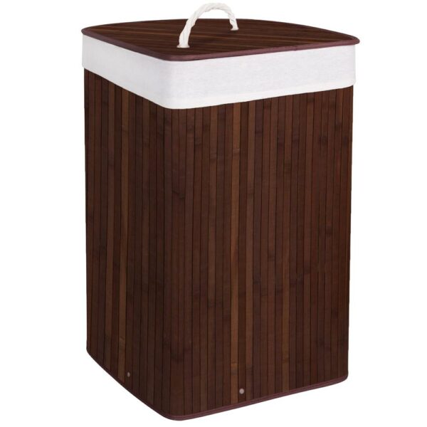 (DL) Cos rufe pentru colt Sersimo HA64, 1 compartiment, 73 L, 60x47 cm, bambus maro - Image 11