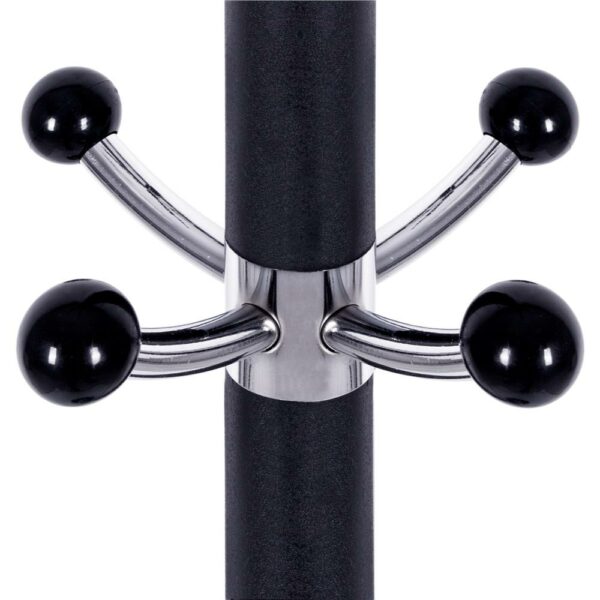 Cuier tip pom din metal Sersimo, 12 agatatoare, 174cm, negru - Image 3