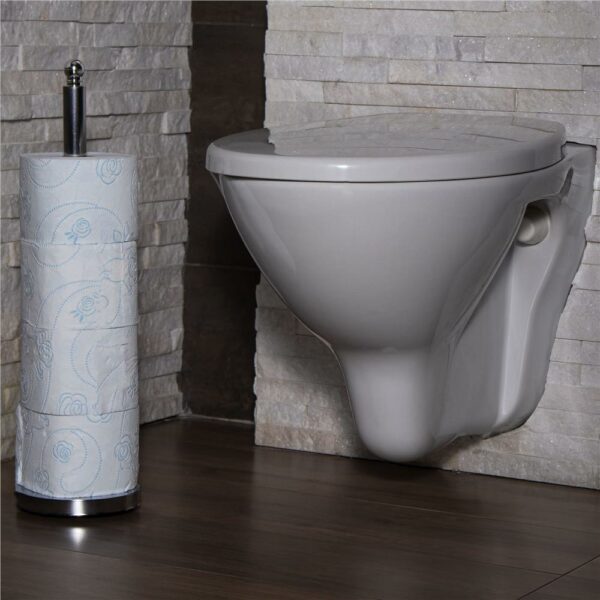 Rúd típusú WC-papír tartó, 51cm, ezüst króm - Image 3