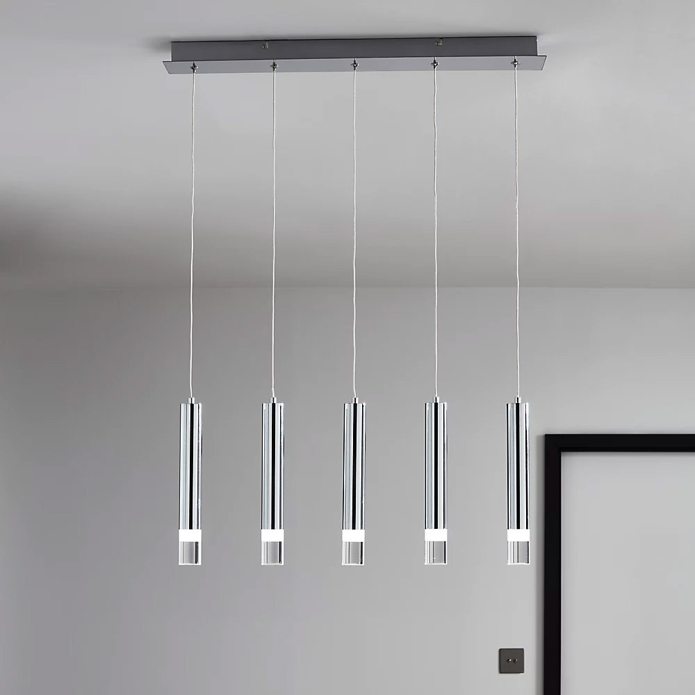 (DL) Pendul Sersimo Rozvak, LED, 2500lm, 27W, 143cm, argintiu - Image 2
