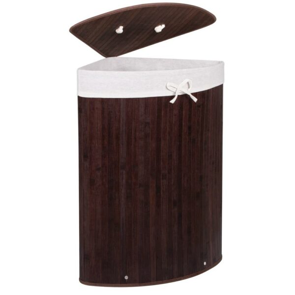 (DL) Cos rufe pentru colt Sersimo HA64, 1 compartiment, 73 L, 60x47 cm, bambus maro - Image 4