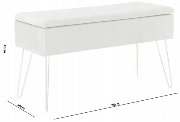 Fotoliu Sersimo Loft, tapitat cu velur, 30x40x75cm, verde - Image 4
