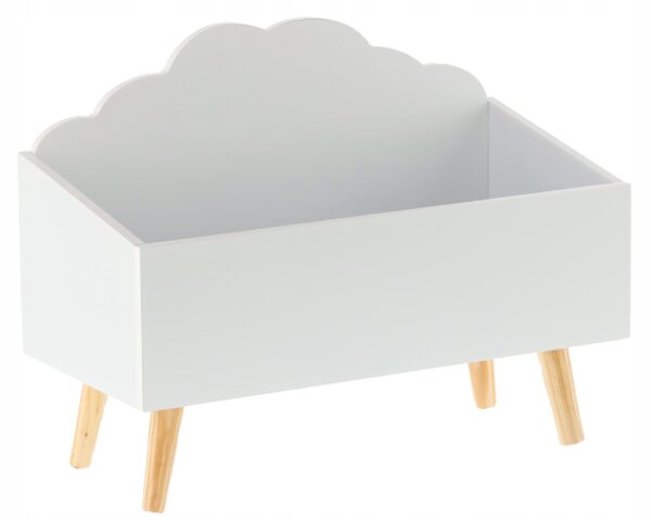 Dulapior lemn pentru copii pentru depozitare jucarii, 58x45cm, alb - Image 3