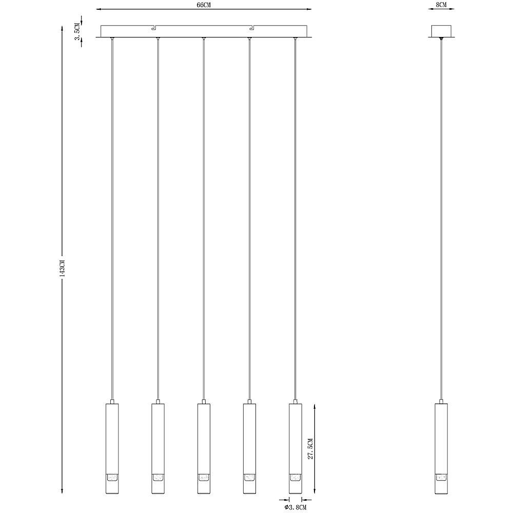 (DL) Pendul Sersimo Rozvak, LED, 2500lm, 27W, 143cm, argintiu - Image 3