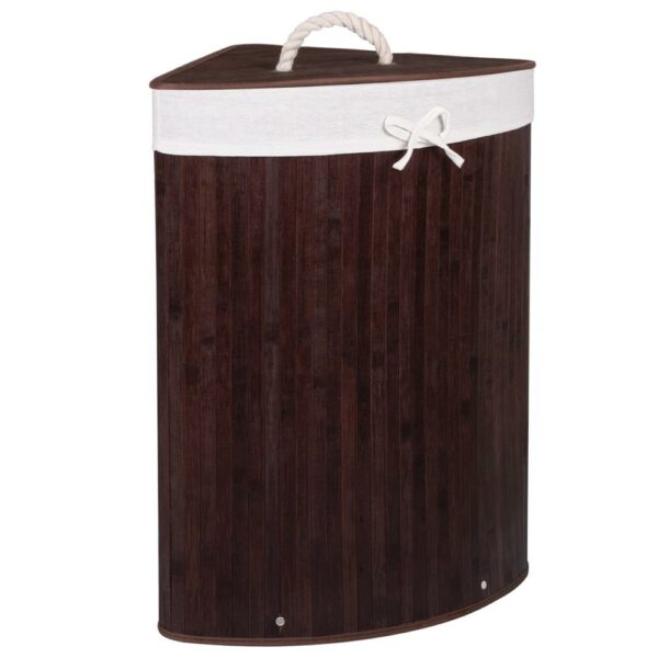 (DL) Cos rufe pentru colt Sersimo HA64, 1 compartiment, 73 L, 60x47 cm, bambus maro - Image 5