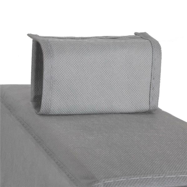 Organizator dulap Sersimo, 10 compartimente, textil, 120cm, gri - Image 8
