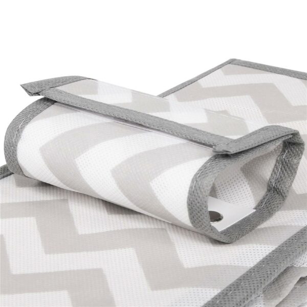 Sersimo szekrényrendező, 10 rekeszes, textil, 120cm, fehér szürke - Image 5