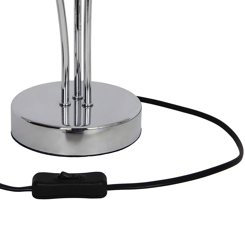 (DL) Lampa tip veioza Sersimo Phadras, din metal cromat, 3x40W, soclu G9, 56cm, argintiu - Image 4