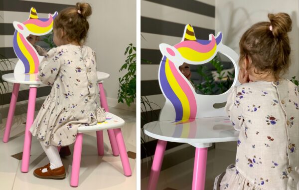 Lily WC készlet asztallal és székkel gyerekeknek, egyszarvú - Image 2