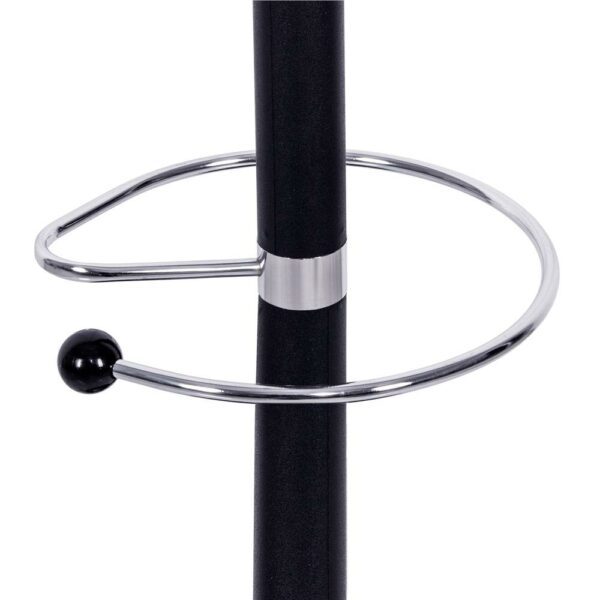 Cuier tip pom din metal Sersimo, 12 agatatoare, 174cm, negru - Image 6