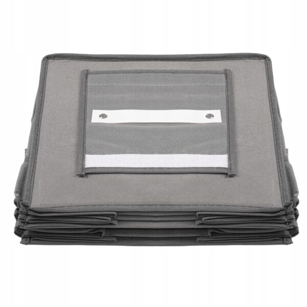 Organizator dulap Sersimo, 6 compartimente, textil, 120cm, gri - Image 6