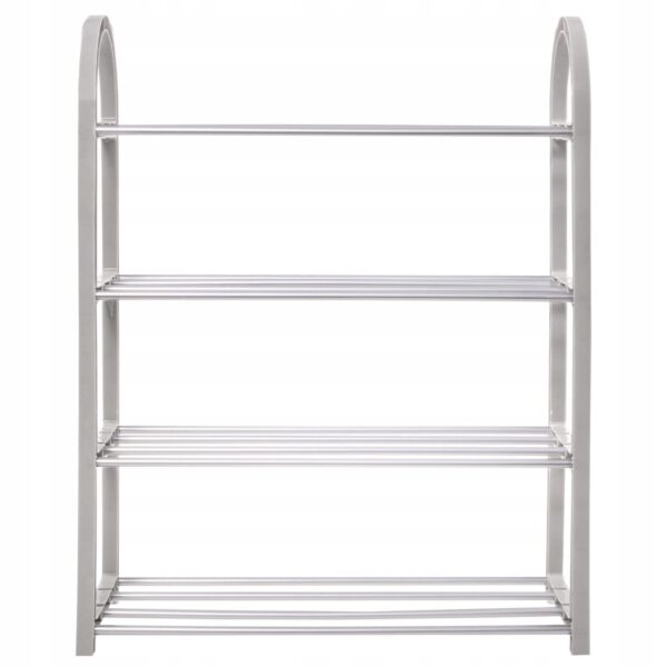 Pantofar PVC si metal, Sersimo cu 4 rafturi, 64x50cm, argintiu - Image 5