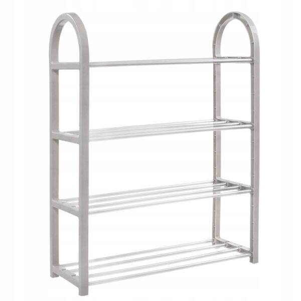 Pantofar PVC si metal, Sersimo cu 4 rafturi, 64x50cm, argintiu - Image 6