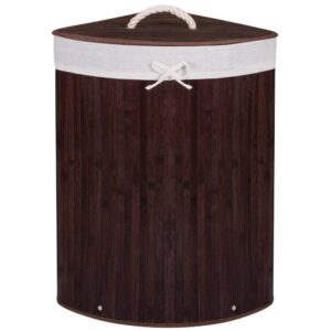 (DL) Cos rufe pentru colt Sersimo HA64, 1 compartiment, 73 L, 60x47 cm, bambus maro