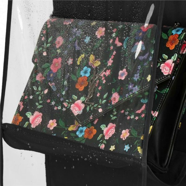 Organizator dulap Sersimo pentru posete, 6 compartimente, textil, negru - Image 8